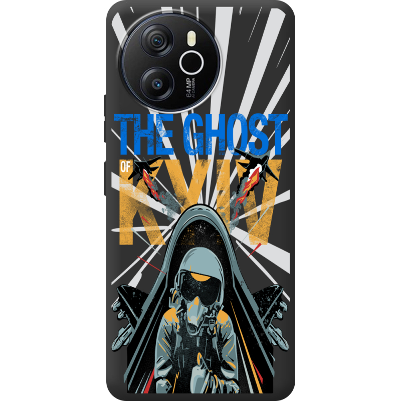 Чорний чохол BoxFace Blackview Shark 8 Привид Києва в дії