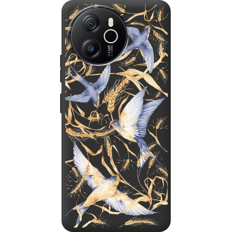 Чорний чохол BoxFace Blackview Shark 8 Ластівки