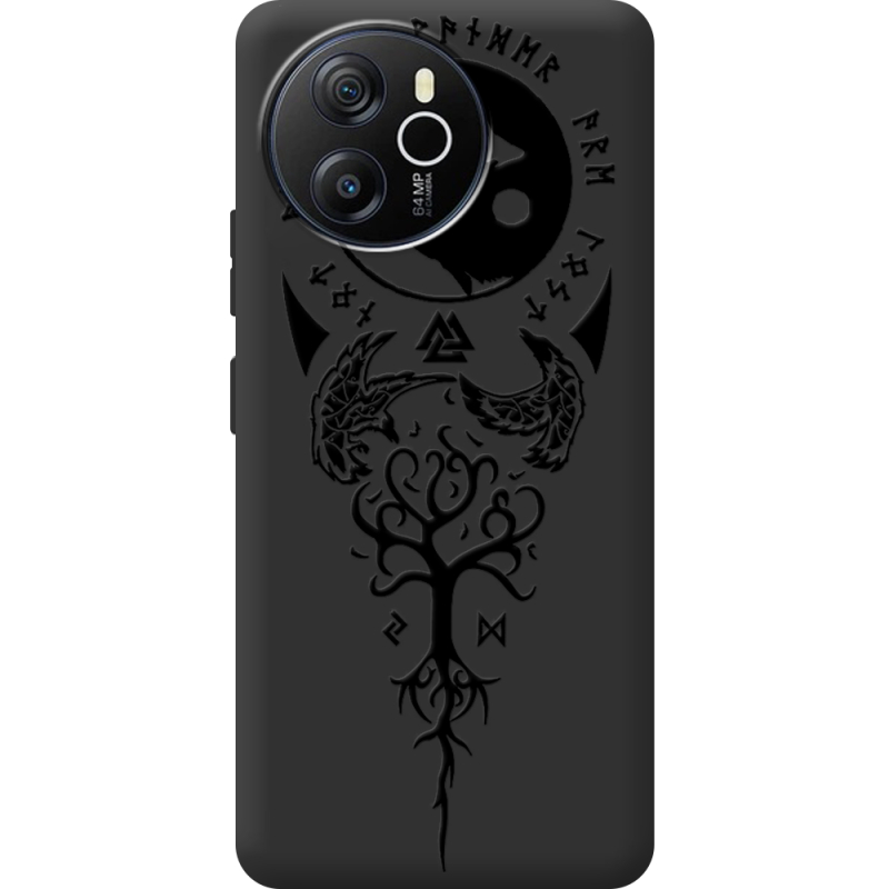 Чорний чохол BoxFace Blackview Shark 8 Hugin and Munin