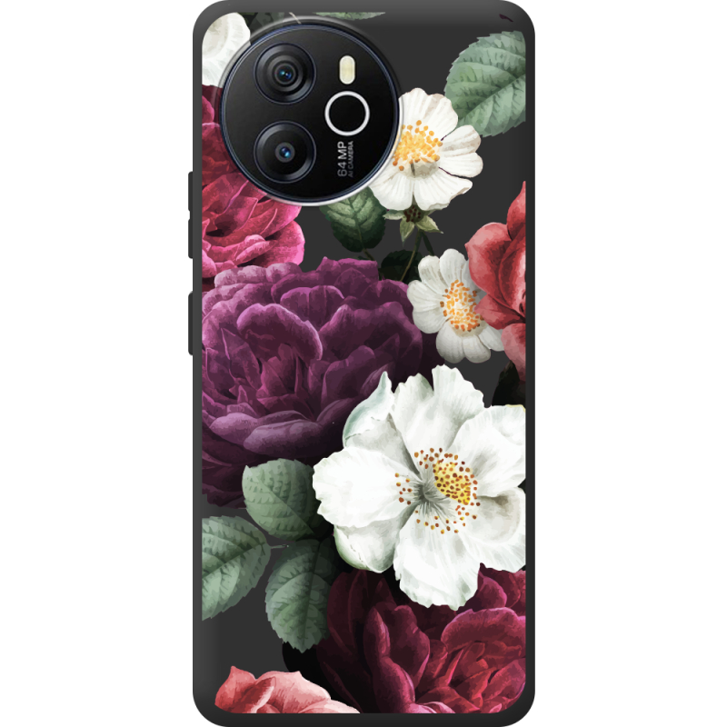 Прозорий чохол BoxFace Blackview Oscal Tiger 12 Floral Dark Dreams