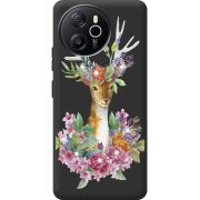 Чохол зі стразами Blackview Oscal Tiger 12 Deer with flowers