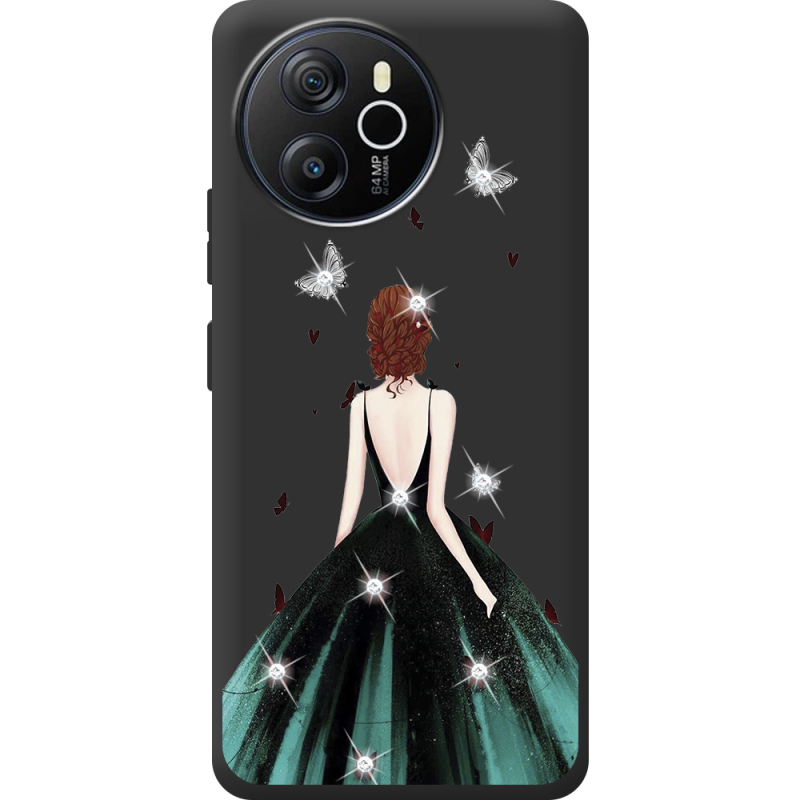 Чохол зі стразами Blackview Oscal Tiger 12 Girl in the green dress