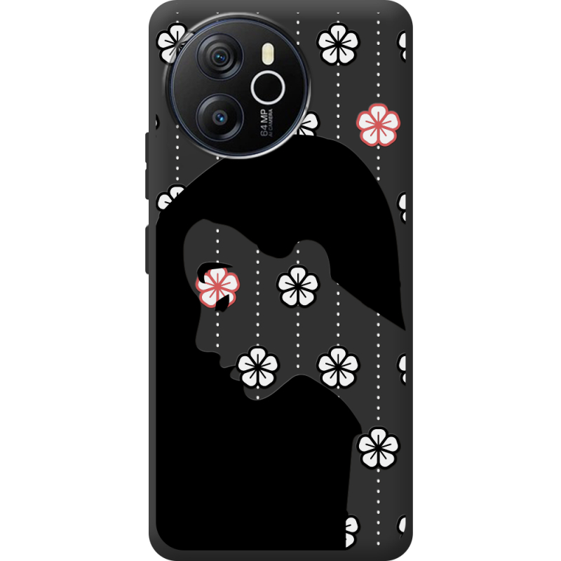 Чорний чохол BoxFace Blackview Oscal Tiger 12 Flower Hair