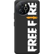 Чорний чохол BoxFace Blackview Oscal Tiger 12 Free Fire White Logo