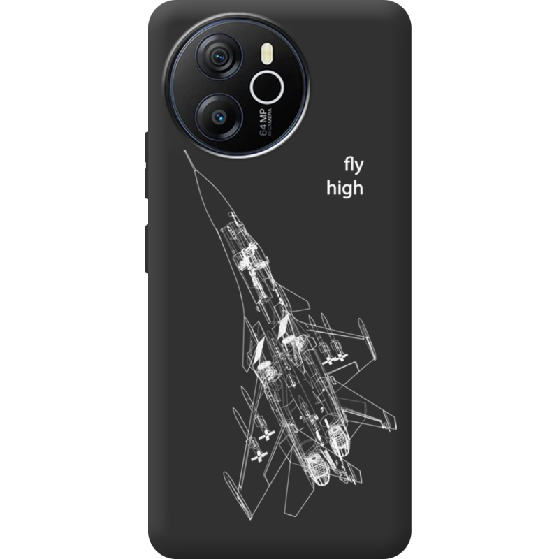 Чорний чохол BoxFace Blackview Oscal Tiger 12 Військовий літак