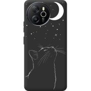 Чорний чохол BoxFace Blackview Oscal Tiger 12 Місячний кіт