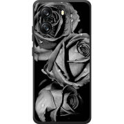 Чохол BoxFace Blackview Oscal Flat 1C Black and White Roses