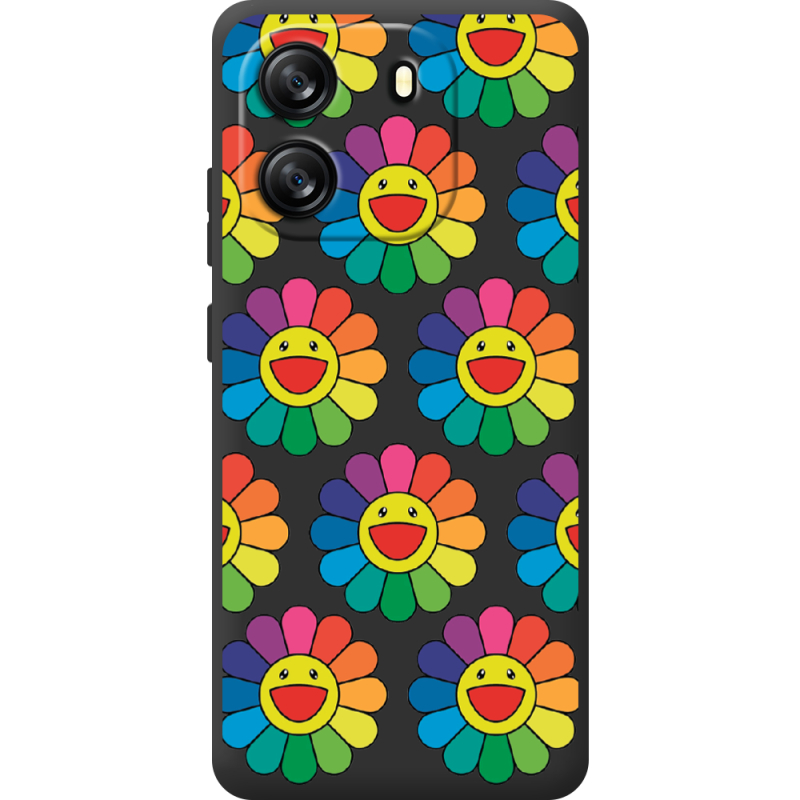 Прозорий чохол BoxFace Blackview Oscal Flat 1C Hippie Flowers