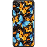 Прозорий чохол BoxFace Blackview Oscal Flat 1C Butterfly Morpho