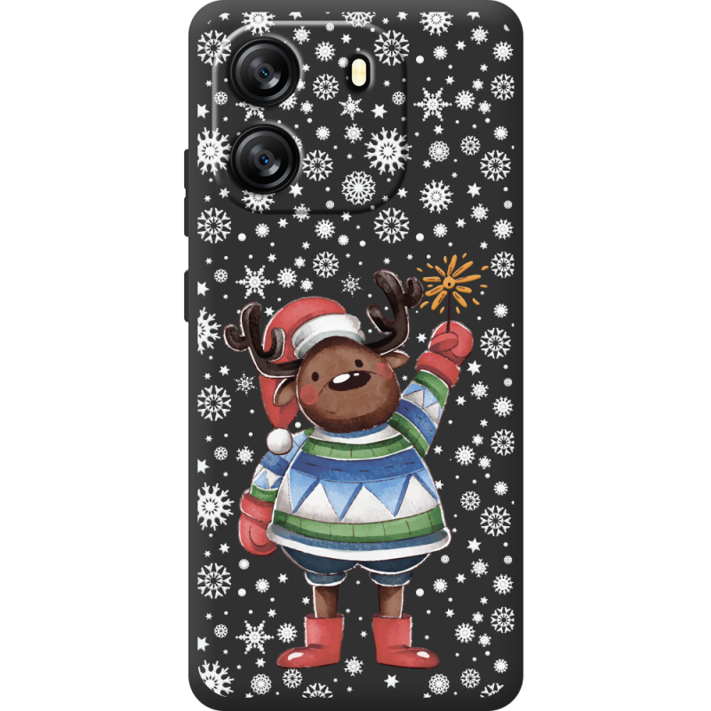 Прозорий чохол BoxFace Blackview Oscal Flat 1C Christmas Deer with Snow