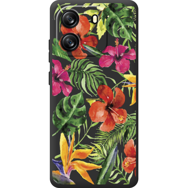 Прозорий чохол BoxFace Blackview Oscal Flat 1C Tropical Flowers