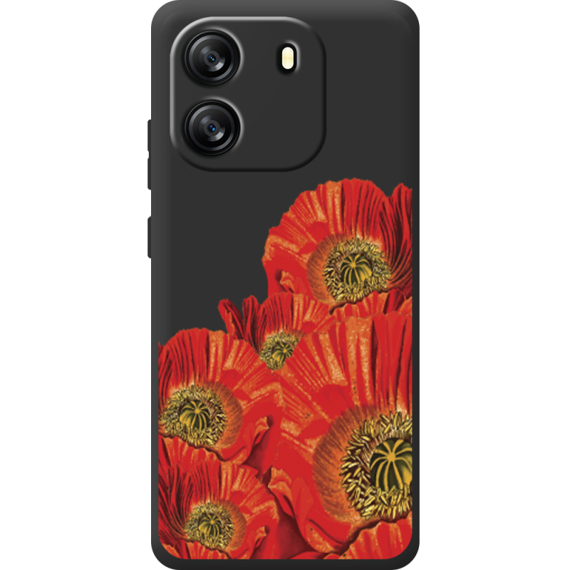 Прозорий чохол BoxFace Blackview Oscal Flat 1C Red Poppies