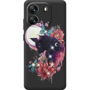 Чохол зі стразами Blackview Oscal Flat 1C Cat in Flowers