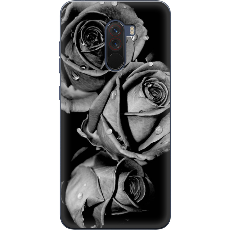 Чехол Uprint Xiaomi Pocophone F1 Black and White Roses