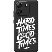 Чорний чохол BoxFace Blackview Oscal Flat 1C Hard Times Good Times