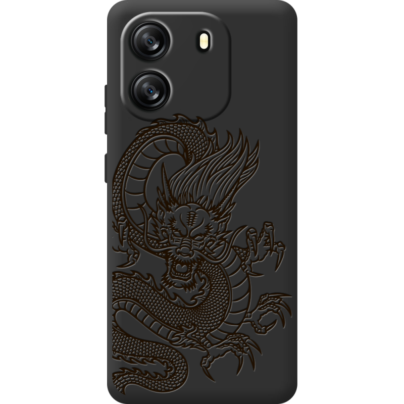 Чорний чохол BoxFace Blackview Oscal Flat 1C Chinese Dragon
