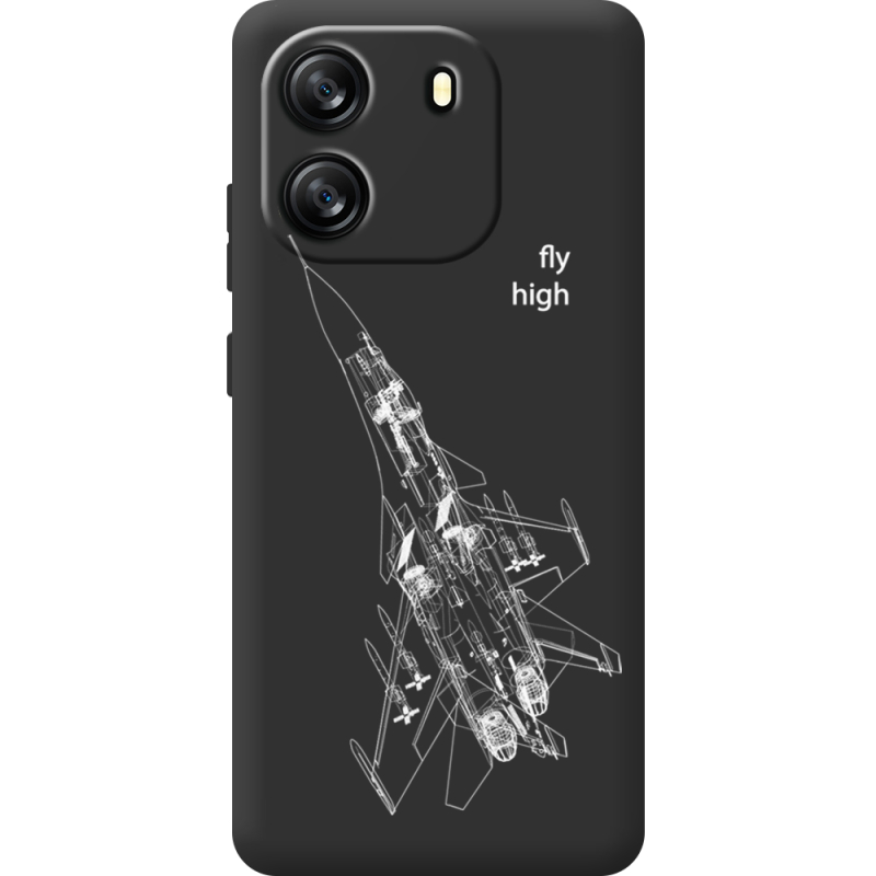 Чорний чохол BoxFace Blackview Oscal Flat 1C Військовий літак