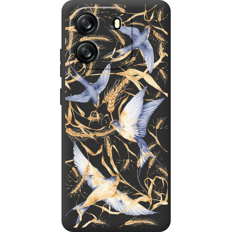 Чорний чохол BoxFace Blackview Oscal Flat 1C Ластівки