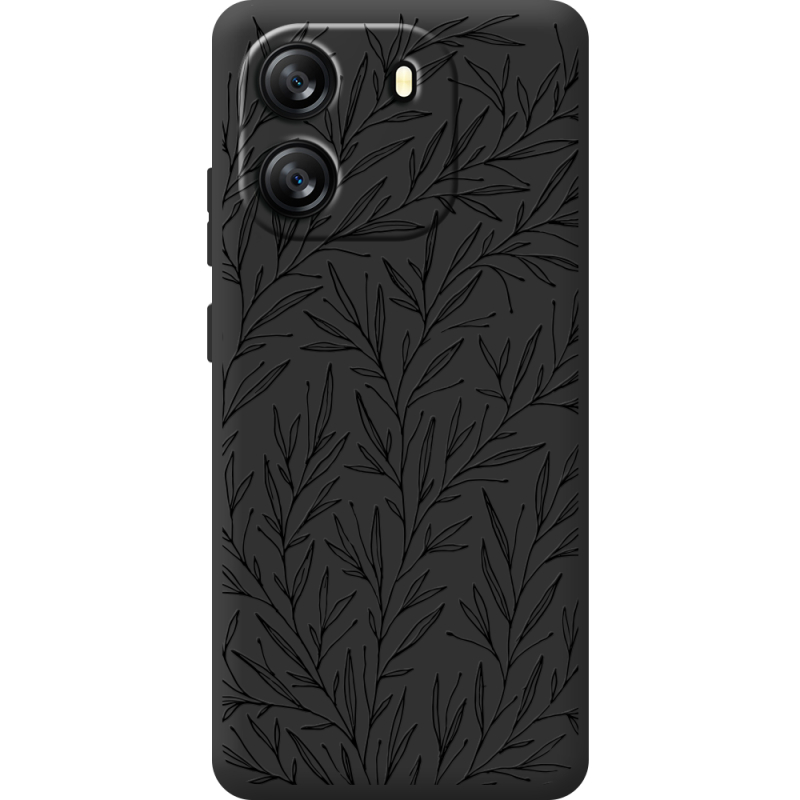 Чорний чохол BoxFace Blackview Oscal Flat 1C Leaves
