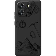 Чорний чохол BoxFace Blackview Oscal Flat 1C Mountains