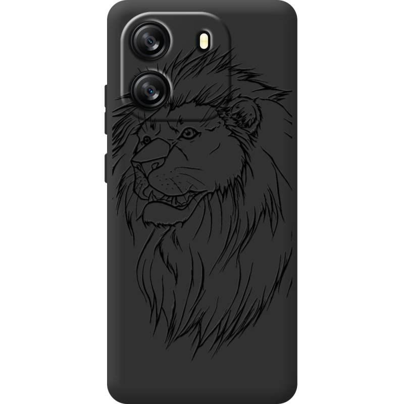 Чорний чохол BoxFace Blackview Oscal Flat 1C Lion