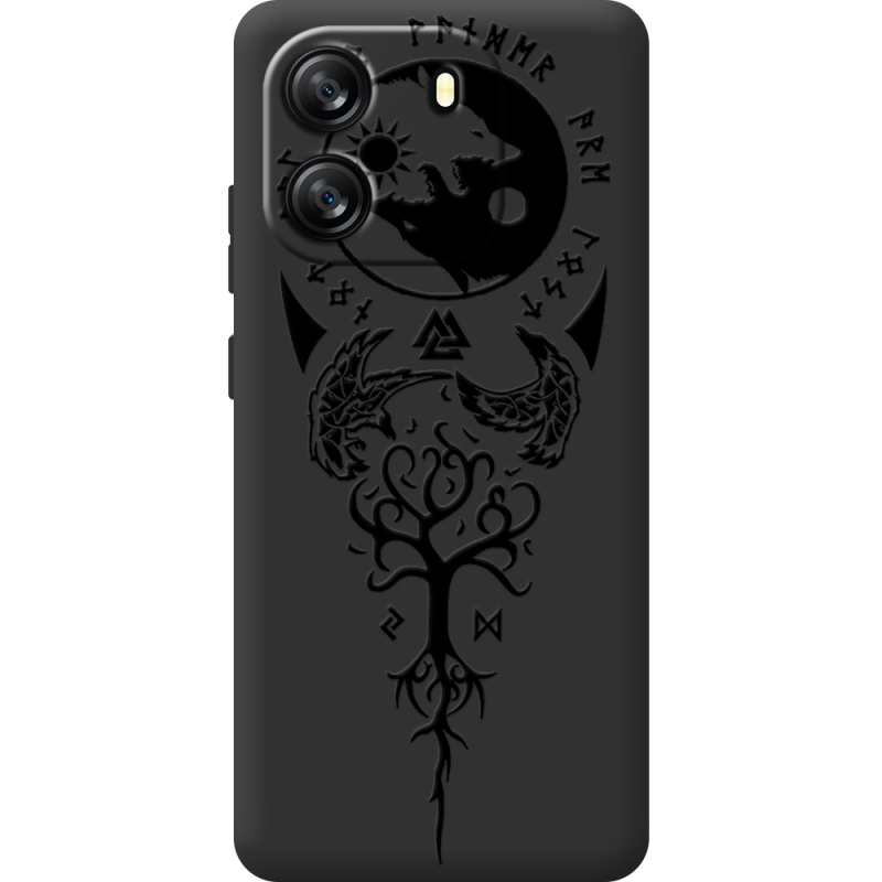 Чорний чохол BoxFace Blackview Oscal Flat 1C Hugin and Munin