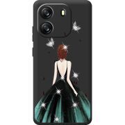 Чохол зі стразами Blackview Wave 6C Girl in the green dress
