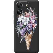 Чохол зі стразами Blackview Wave 6C Ice Cream Flowers