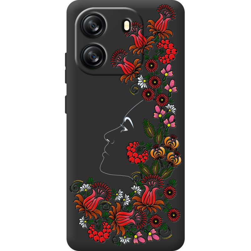 Чорний чохол BoxFace Blackview Wave 6C 3D Ukrainian Muse