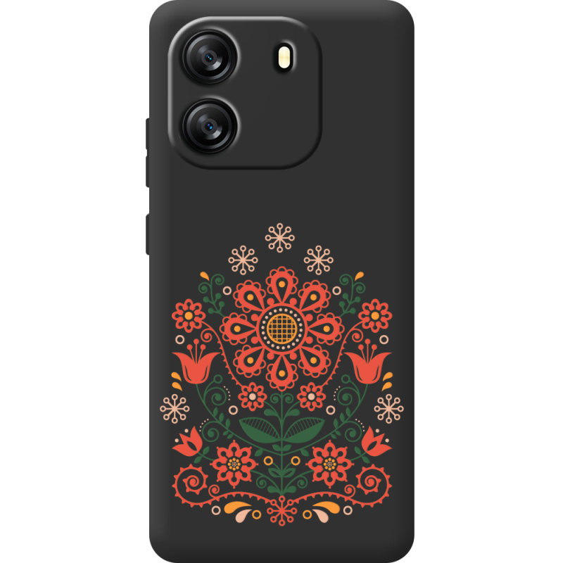 Чорний чохол BoxFace Blackview Wave 6C Ukrainian Ornament