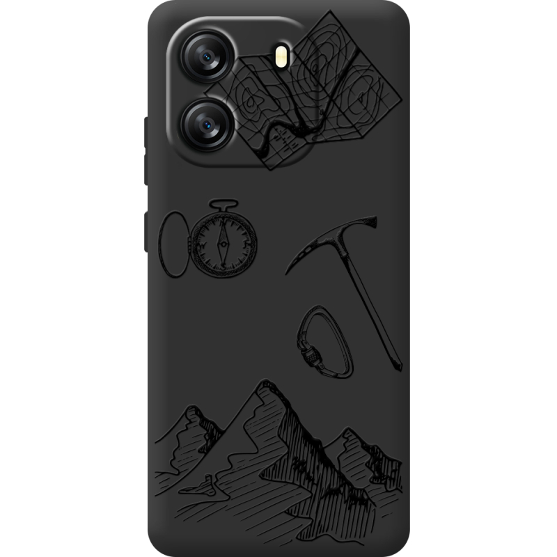 Чорний чохол BoxFace Blackview Wave 6C Mountains