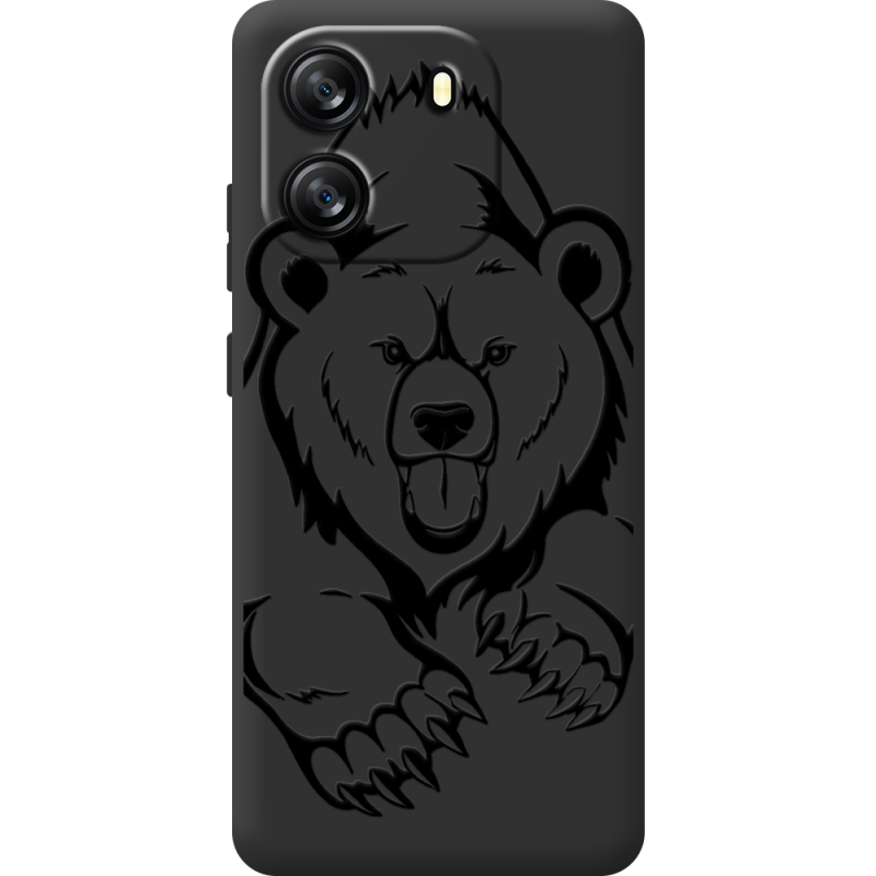 Чорний чохол BoxFace Blackview Wave 6C Grizzly Bear