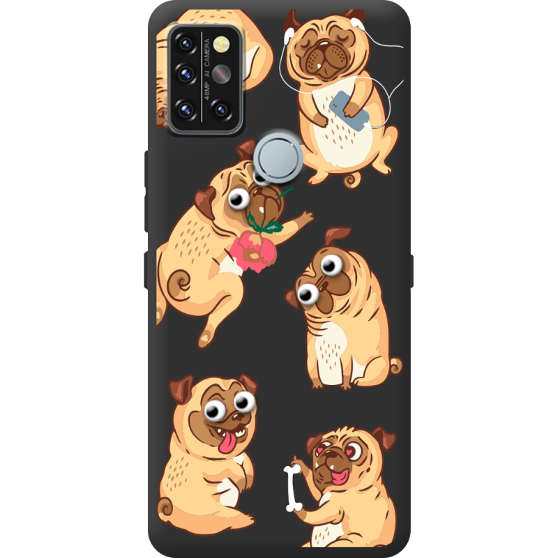 Прозрачный чехол BoxFace Umidigi A9 Pro с 3D-глазками Pug