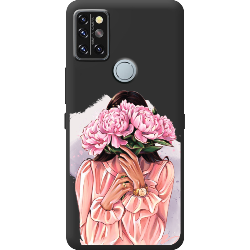 Прозрачный чехол BoxFace Umidigi A9 Pro Девушка с Пионами