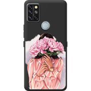 Прозрачный чехол BoxFace Umidigi A9 Pro Девушка с Пионами