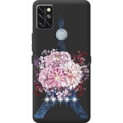 Чехол со стразами Umidigi A9 Pro Eiffel Tower