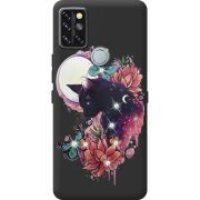 Чехол со стразами Umidigi A9 Pro Cat in Flowers