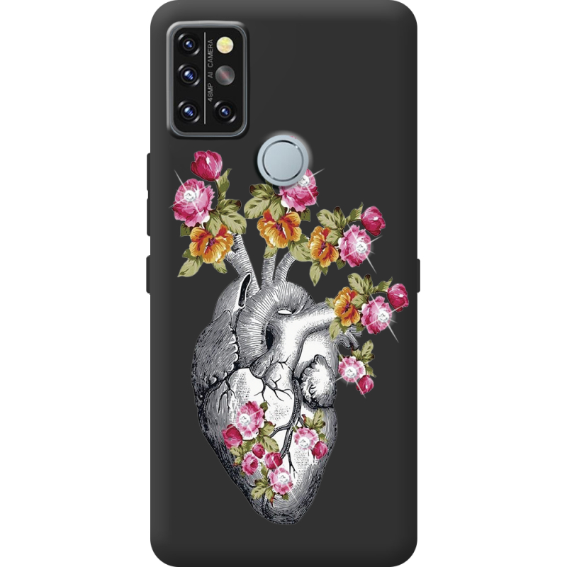 Чехол со стразами Umidigi A9 Pro Heart