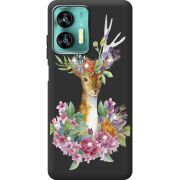 Чехол со стразами Oukitel C35 Deer with flowers