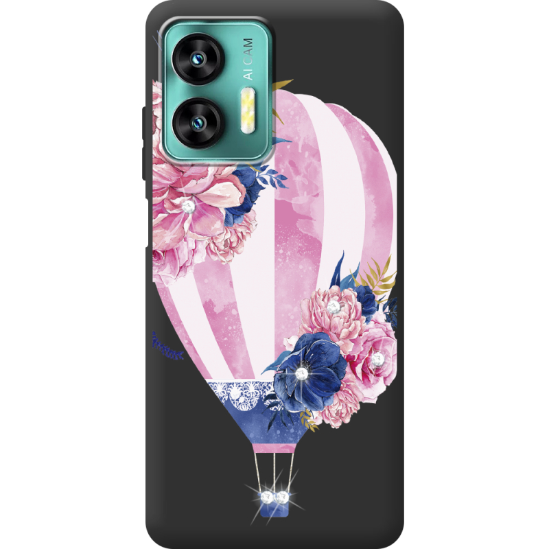 Чехол со стразами Oukitel C35 Pink Air Baloon