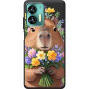 Прозрачный чехол BoxFace Oukitel C35 Капибара з квітами