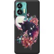Чехол со стразами Oukitel C36 Cat in Flowers