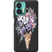 Чехол со стразами Oukitel C36 Ice Cream Flowers