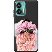 Прозрачный чехол BoxFace Oukitel C36 Девушка с Пионами