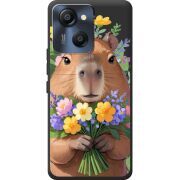 Прозорий чохол BoxFace Blackview Oscal Modern 8 Капибара з квітами