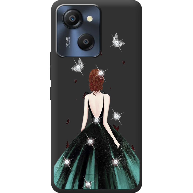 Чохол зі стразами Blackview Oscal Modern 8 Girl in the green dress
