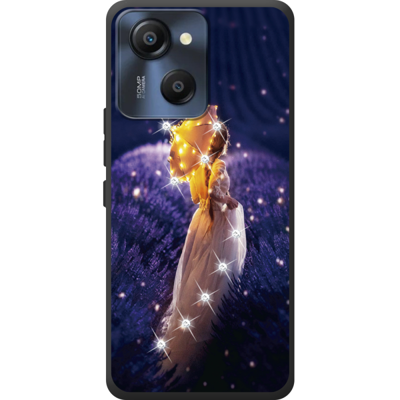 Чохол зі стразами Blackview Oscal Modern 8 Girl with Umbrella