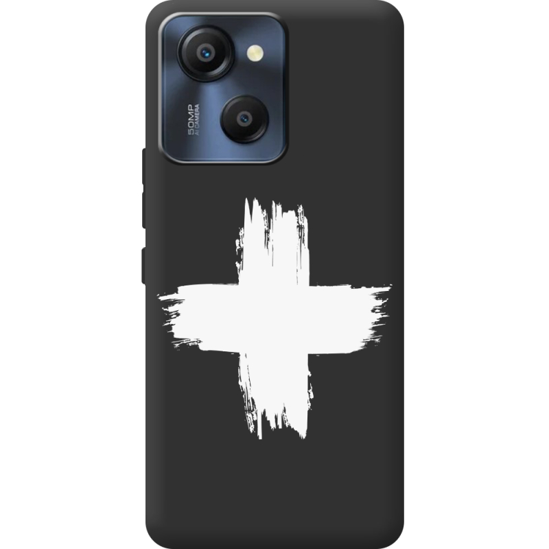 Чорний чохол BoxFace Blackview Oscal Modern 8 Білий хрест ЗСУ