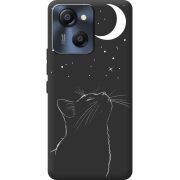 Чорний чохол BoxFace Blackview Oscal Modern 8 Місячний кіт