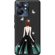 Чохол зі стразами Blackview Color 8 Girl in the green dress